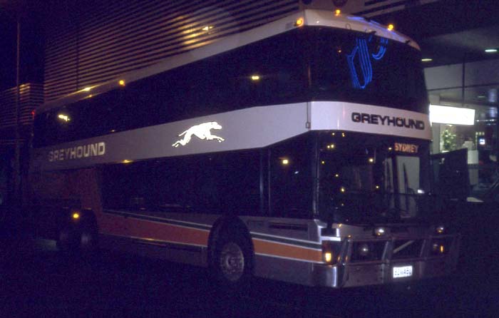 Greyhound Volvo B10M Volgren doubledeck